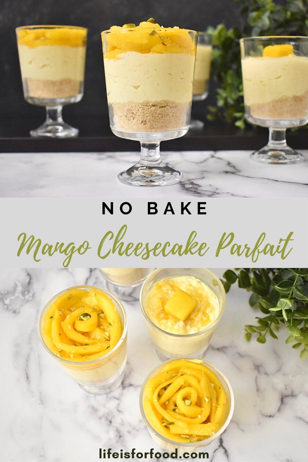 Mango Cheesecake Parfait Mango Cheesecake parfait pin 1