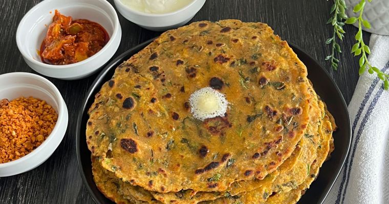 Non Stuffed Aloo Methi Paratha Non Stuffed Aloo Methi Paratha